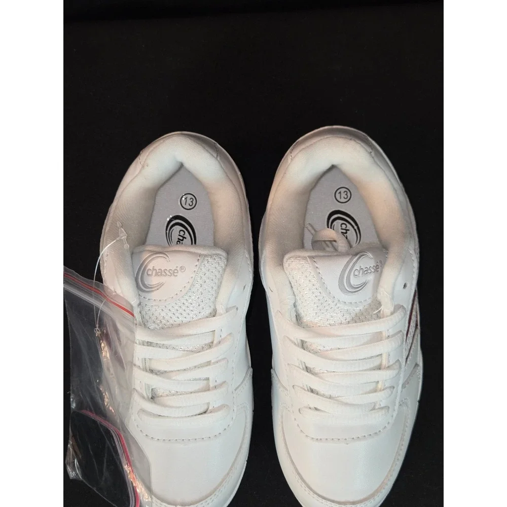 Chasse Youth Cheerleading mat Shoes White Sneakers Size 13Y Cheer Practice Dance